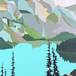 The Money Shot, original acrylic landscape of Moraine Lake by Michelle Barkway | Effusion Art Gallery, Invermere BC
