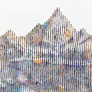 Vibrant 3-D painting of the Rocky Mountains by Virginie Schroeder