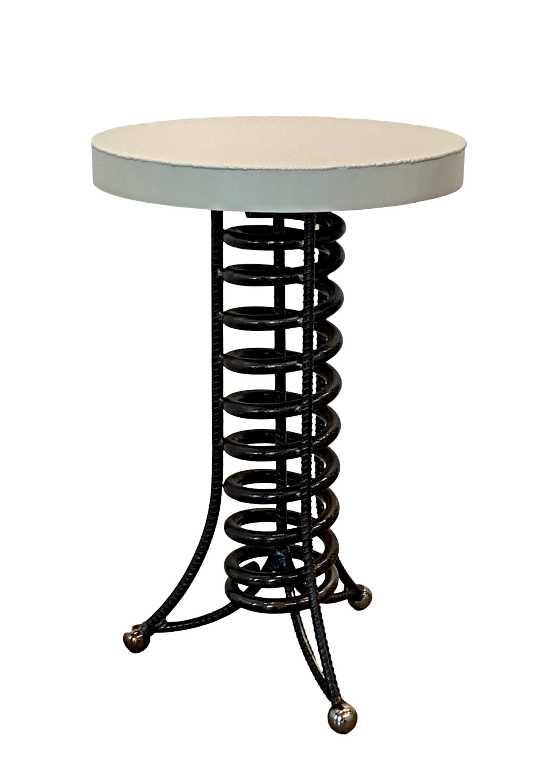Alpine Side Table 1, reclaimed metal nesting side table by Wendy Stone | Effusion Art Gallery, Invermere BC