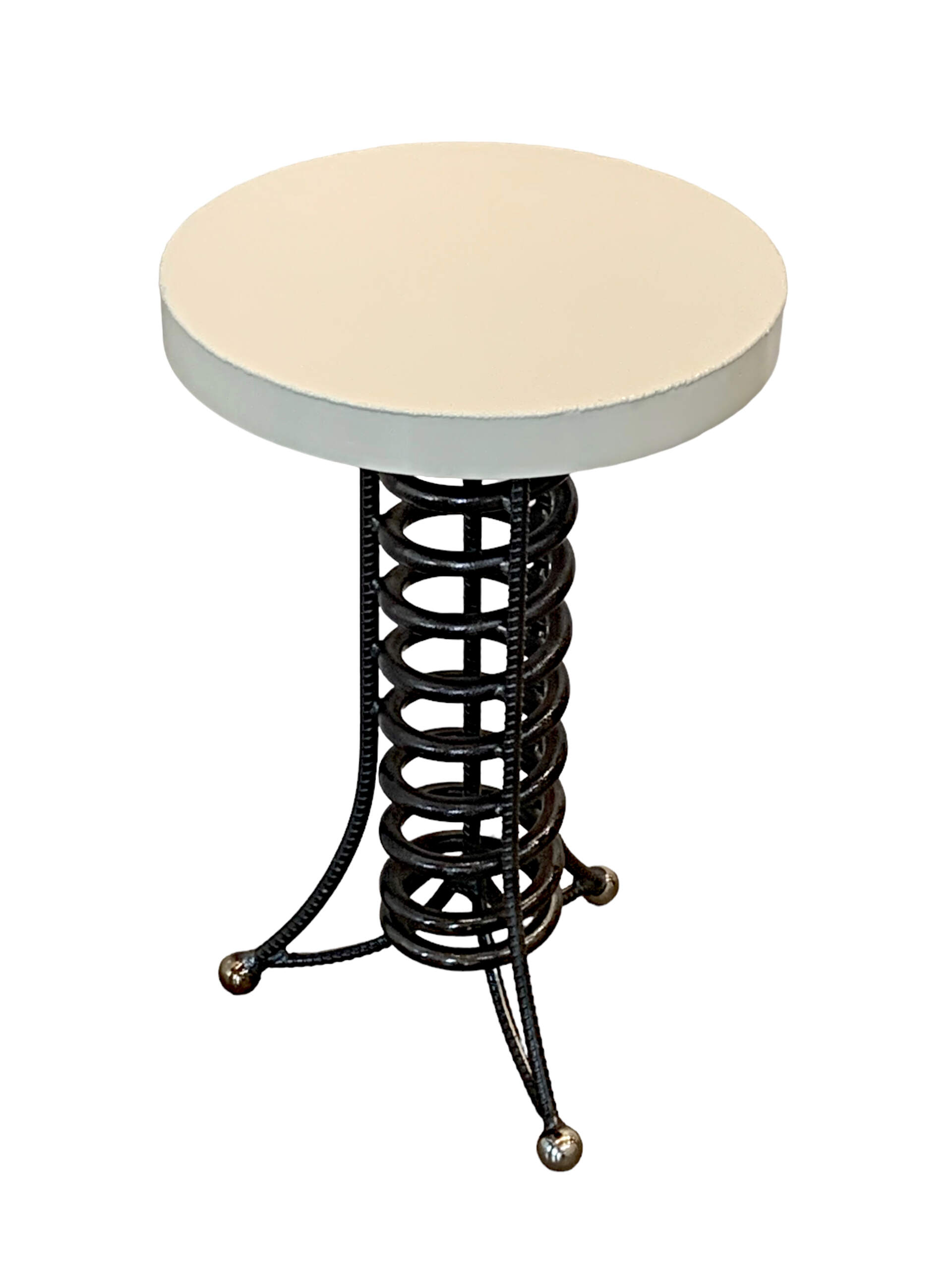 Alpine Side Table 1, reclaimed metal nesting side table by Wendy Stone | Effusion Art Gallery, Invermere BC