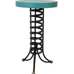 Alpine Side Table 2, reclaimed metal nesting side table by Wendy Stone | Effusion Art Gallery, Invermere BC