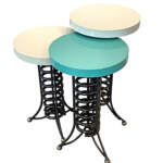 Alpine Side Tables, reclaimed metal nesting side tables by Wendy Stone | Effusion Art Gallery, Invermere BC
