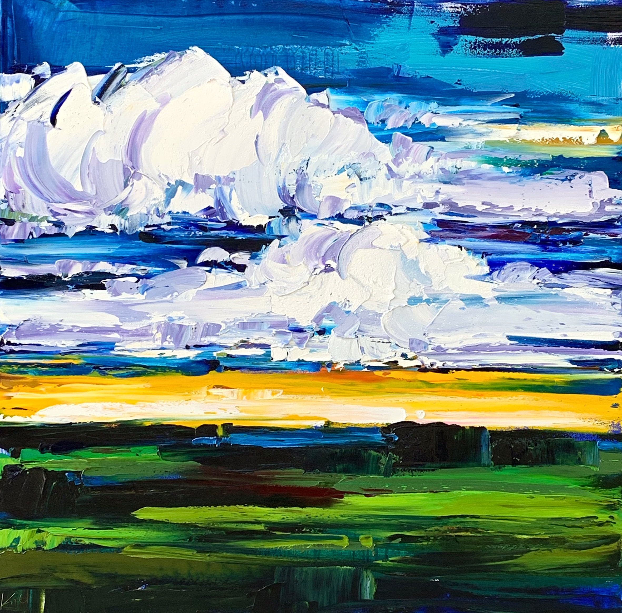 Look to the Skies 3, oil landscape painting by Kimberly Kiel | Effusion Art Gallery, Invermere BC