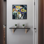 Just Because, original floral painting by Katie Lois at Effusion Art Gallery in Invermere, BC.