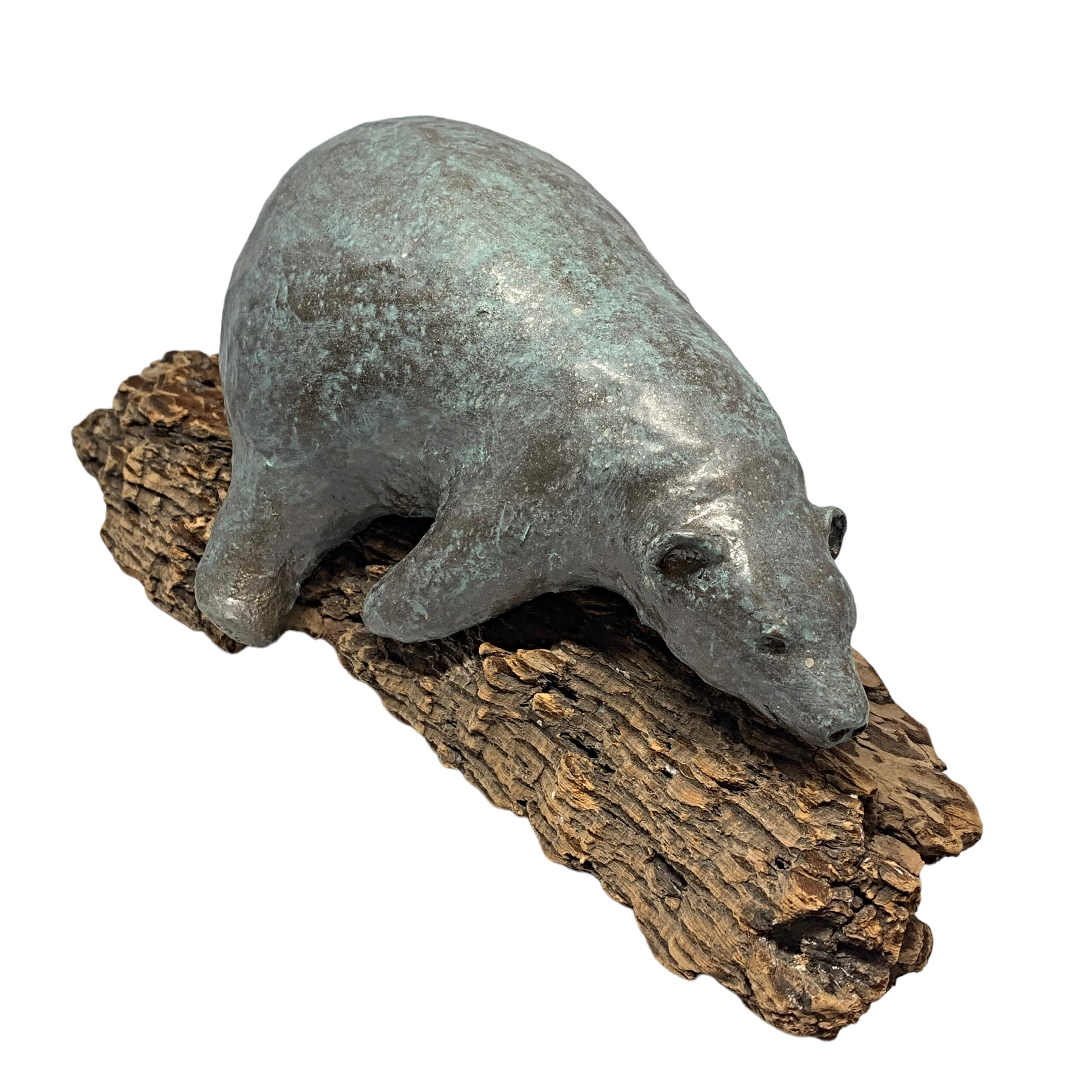 Sweet Dreams, mixed media bear sculpture by Karin Taylor | Effusion Art Gallery, Invermere BC