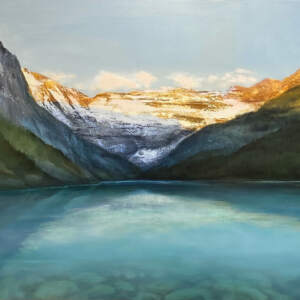 Original acrylic painting of Lake Louise by Jane Bronsch.