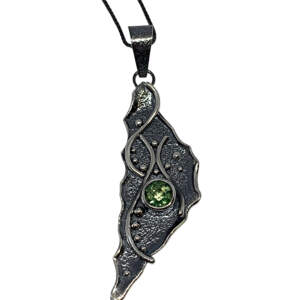 Handmade silver + green amethyst necklace by A&R Jewellery | Effusion Art Gallery, Invermere BC