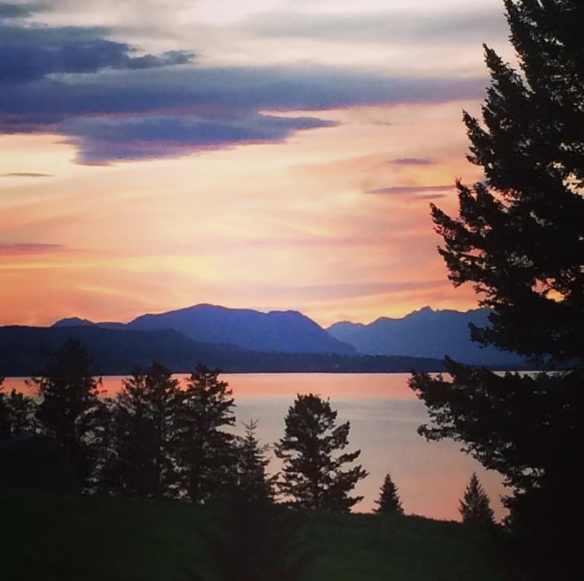 Photo of a summer sunset over Lake Windermere by Erin Luyendyk | Effusion Art Gallery, Invermere BC