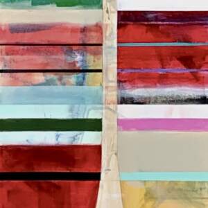 Courant ascendant, mixed media paddle painting by Sylvain Leblanc | Effusion Art Gallery, Invermere BC