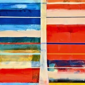 Rapide sauvage, mixed media paddle painting by Sylvain Leblanc | Effusion Art Gallery, Invermere BC