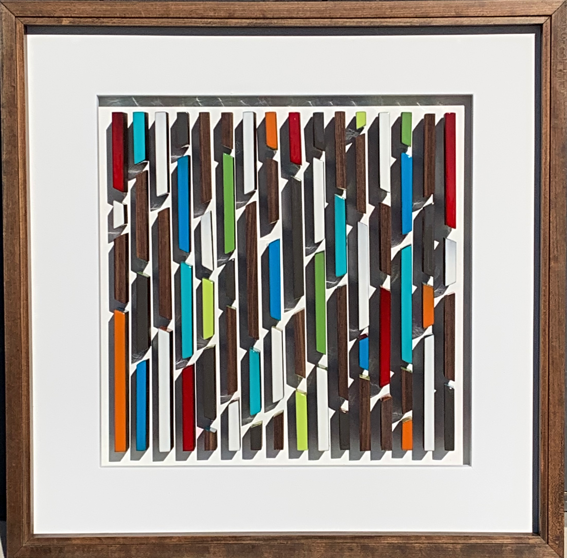 Walnut, mixed media 3-D abstract painting by Richelle Osborne | Effusion Art Gallery, Invermere BC