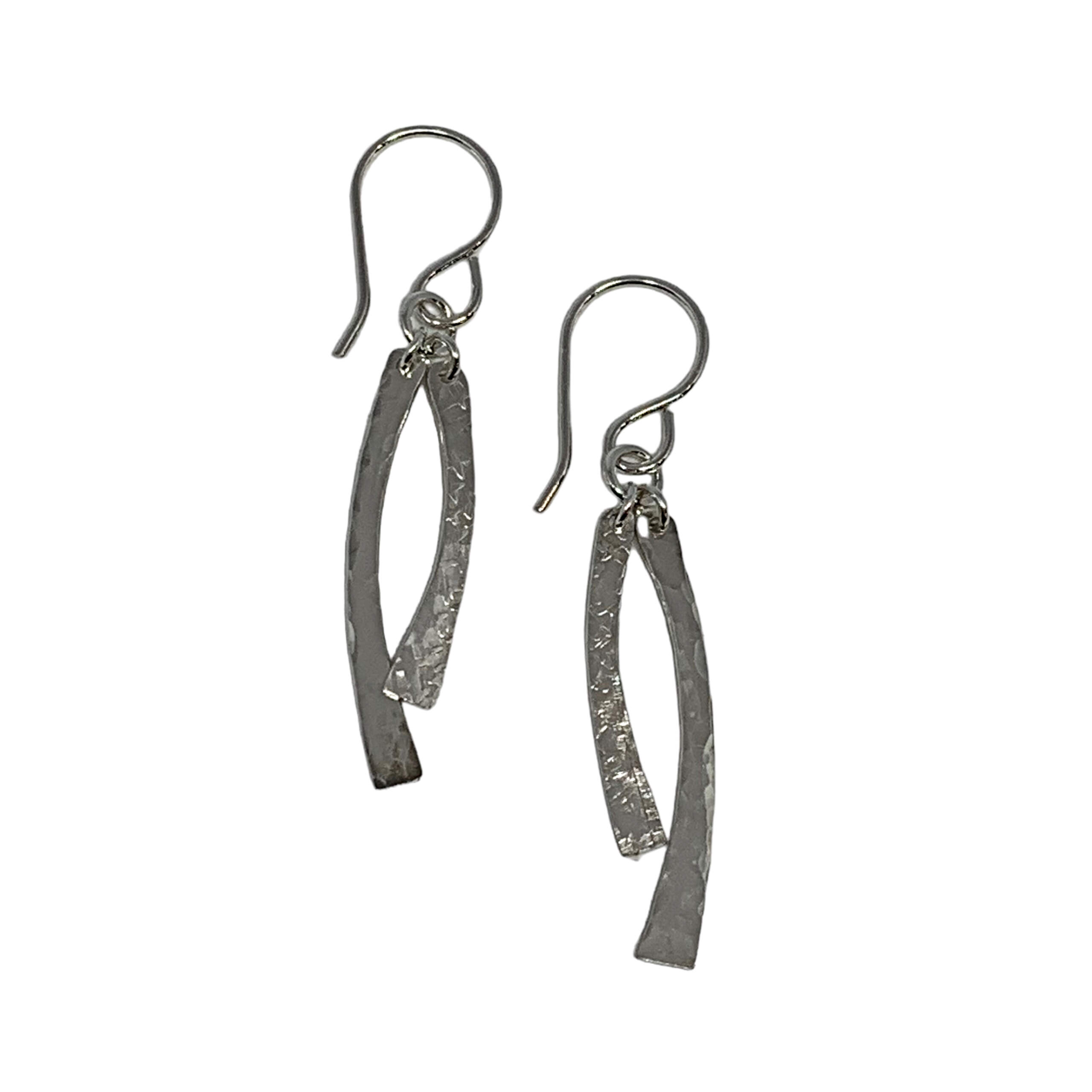 Handmade silver earrings by A&R Jewellery at Effusion Art Gallery in Invermere, BC.