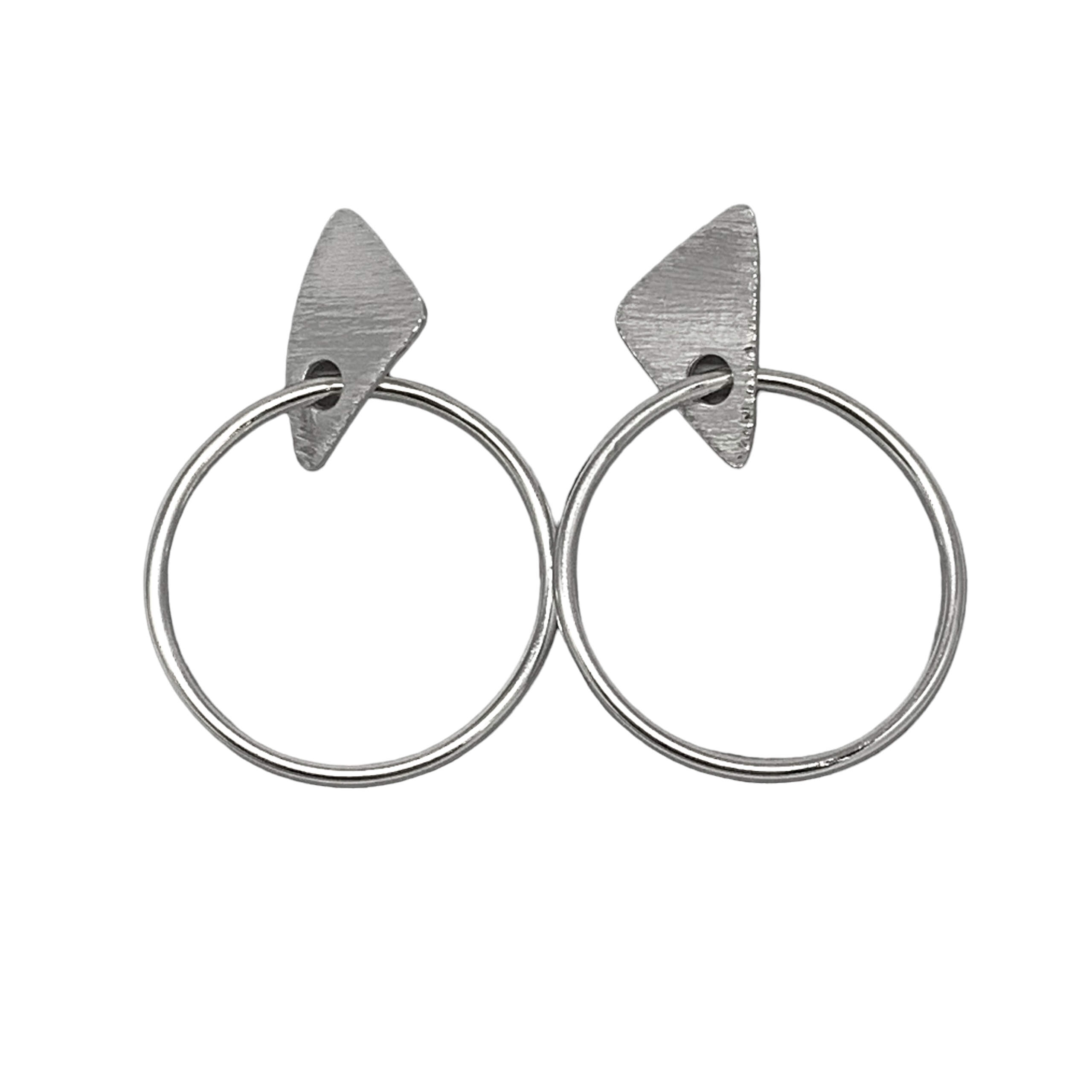 Handmade silver earrings by A&R Jewellery at Effusion Art Gallery in Invermere, BC.