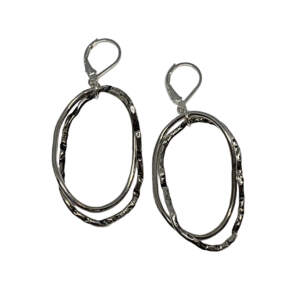 Handmade sterling silver earrings by Karyn Chopik | Effusion Art Gallery, Invermere, BC
