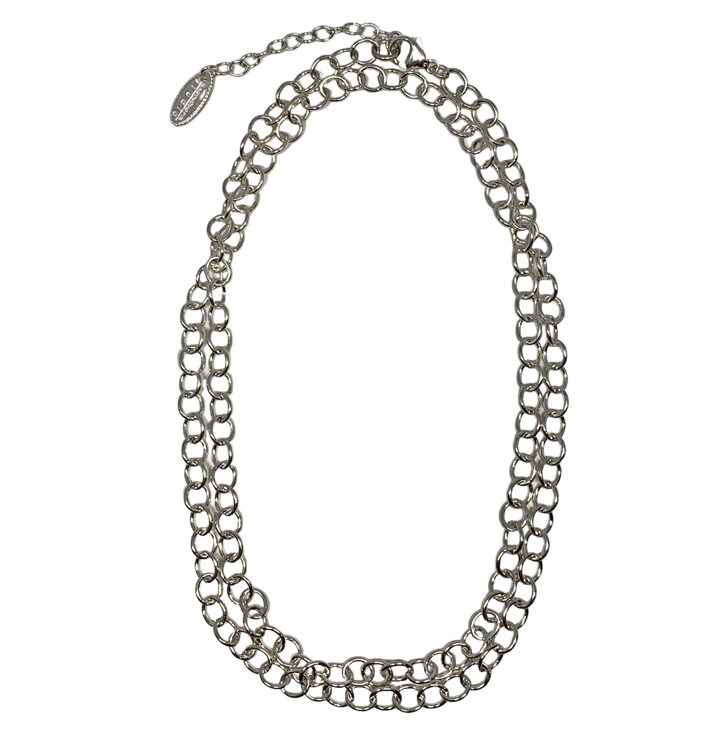 Handmade chunky sterling silver chain by Karyn Chopik | Effusion Art Gallery, Invermere, BC