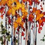 Just Let Light be Light, original mixed media autumn tree painting by Kimberly Kiel | Effusion Art Gallery, Invermere, BC