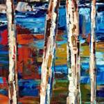 The Notable Exception, original oil wetland landscape painting by Canadian artist Kimberly Kiel at Effusion Art Gallery in Invermere BC.