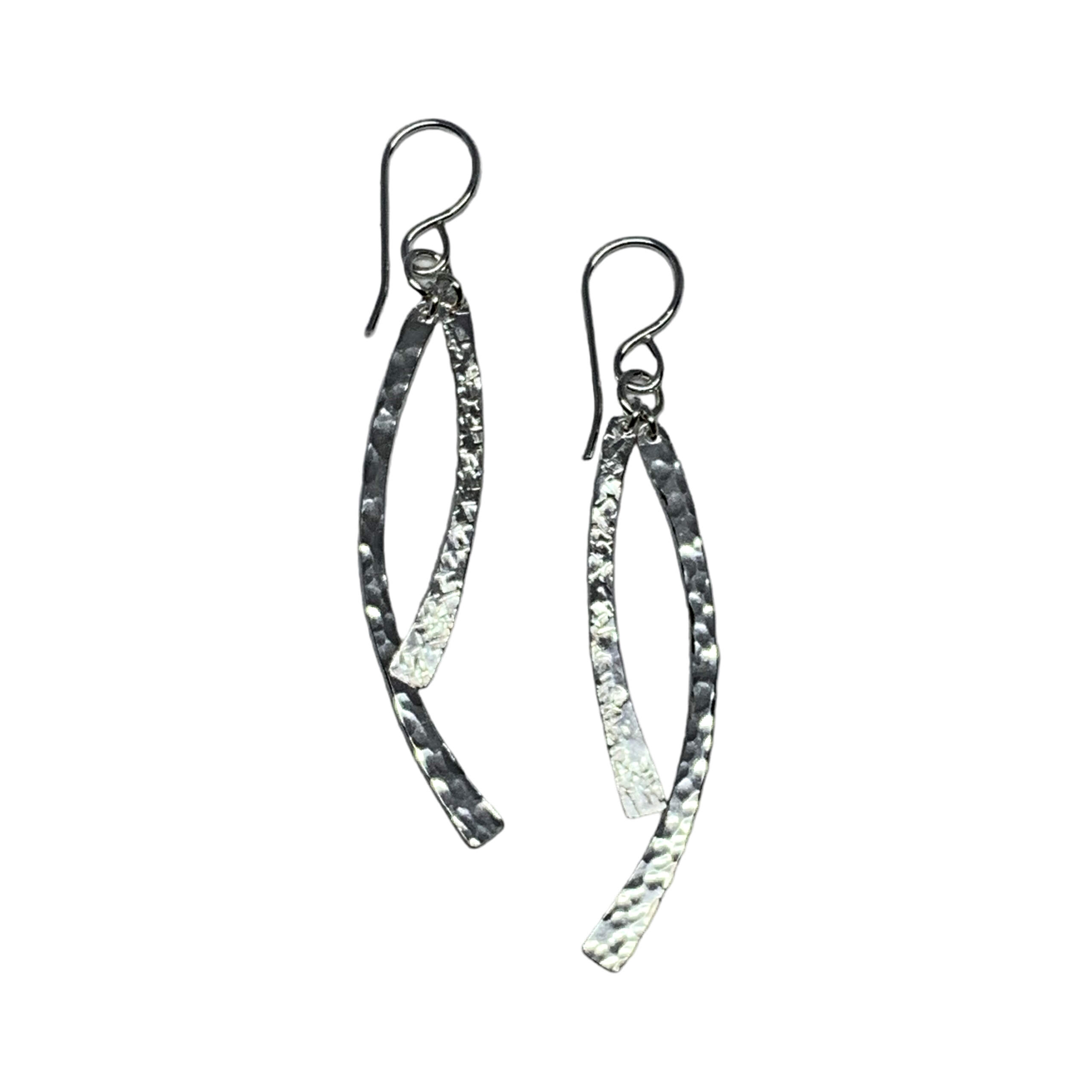 Handmade silver earrings by A&R Jewellery at Effusion Art Gallery in Invermere, BC.