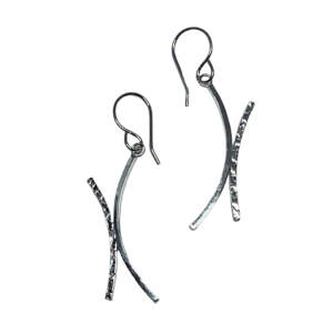 Handmade silver earrings by A&R Jewellery at Effusion Art Gallery in Invermere, BC.