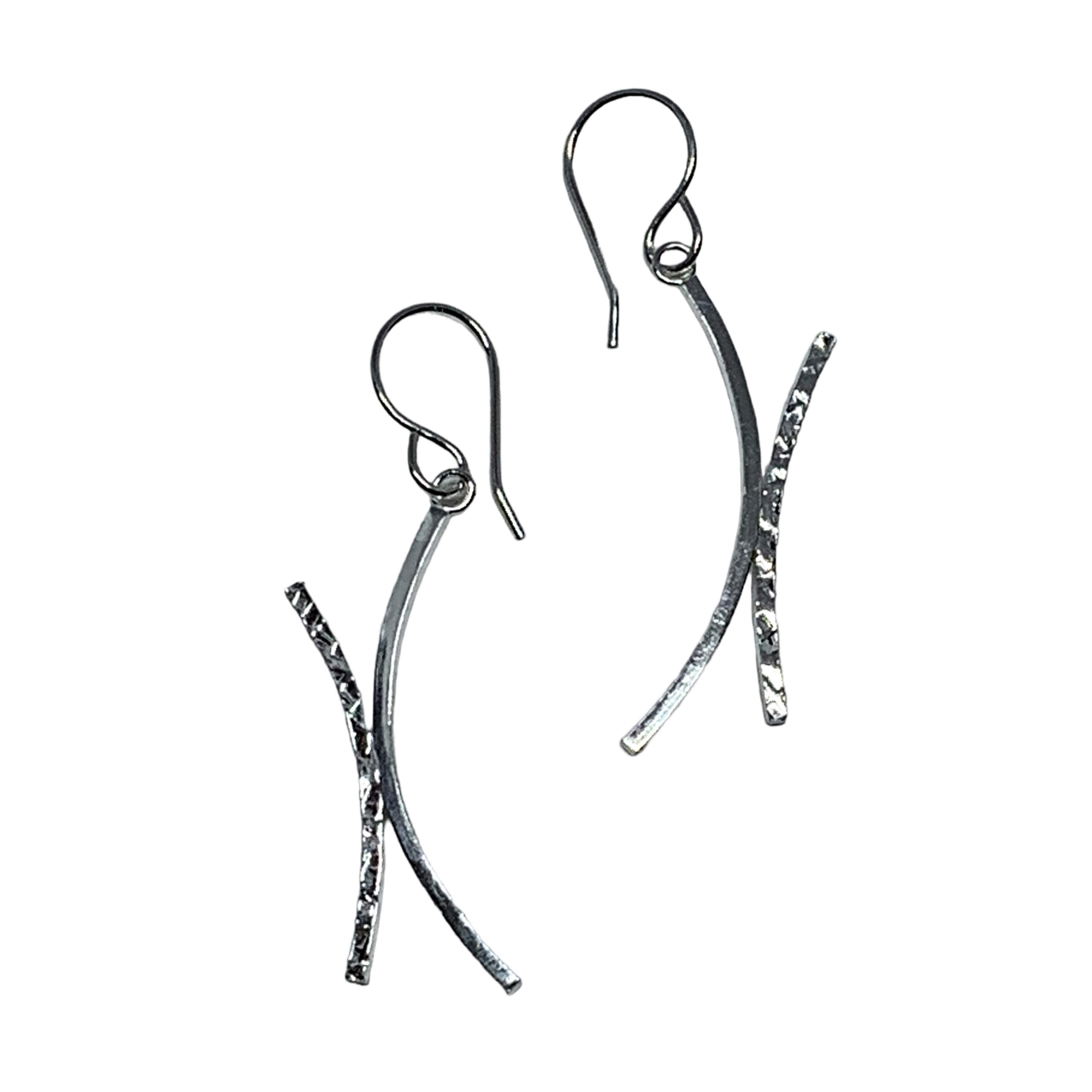 Handmade silver earrings by A&R Jewellery at Effusion Art Gallery in Invermere, BC.