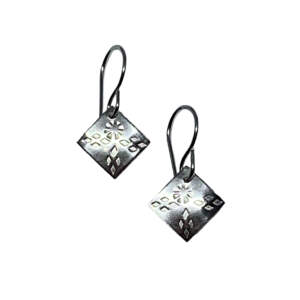 Handmade silver earrings by A&R Jewellery at Effusion Art Gallery in Invermere, BC.