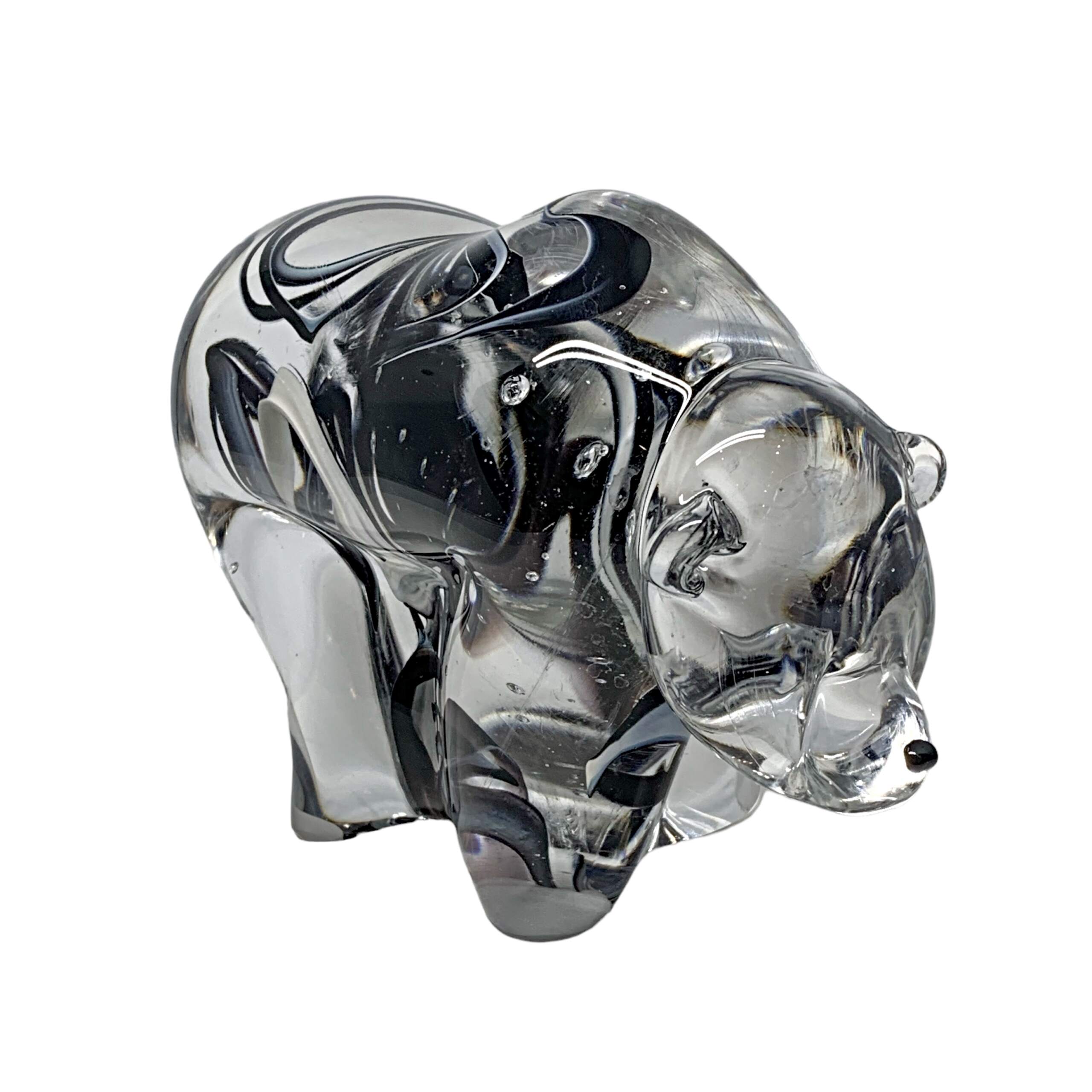 Galaxy Bear 3, blown glass bear by Hayden MacRae at Effusion Art Gallery in Invermere, BC