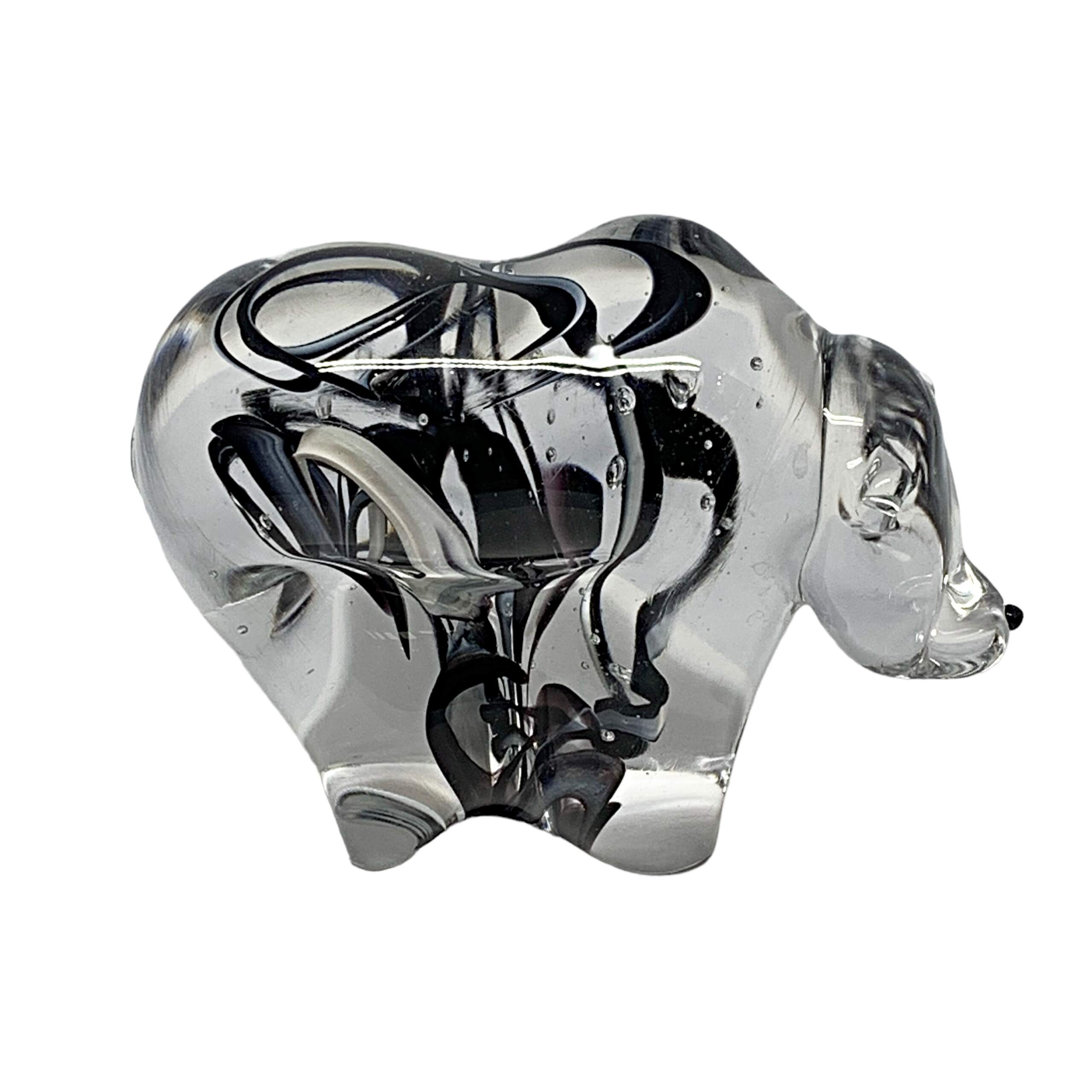 Galaxy Bear 3, blown glass bear by Hayden MacRae at Effusion Art Gallery in Invermere, BC