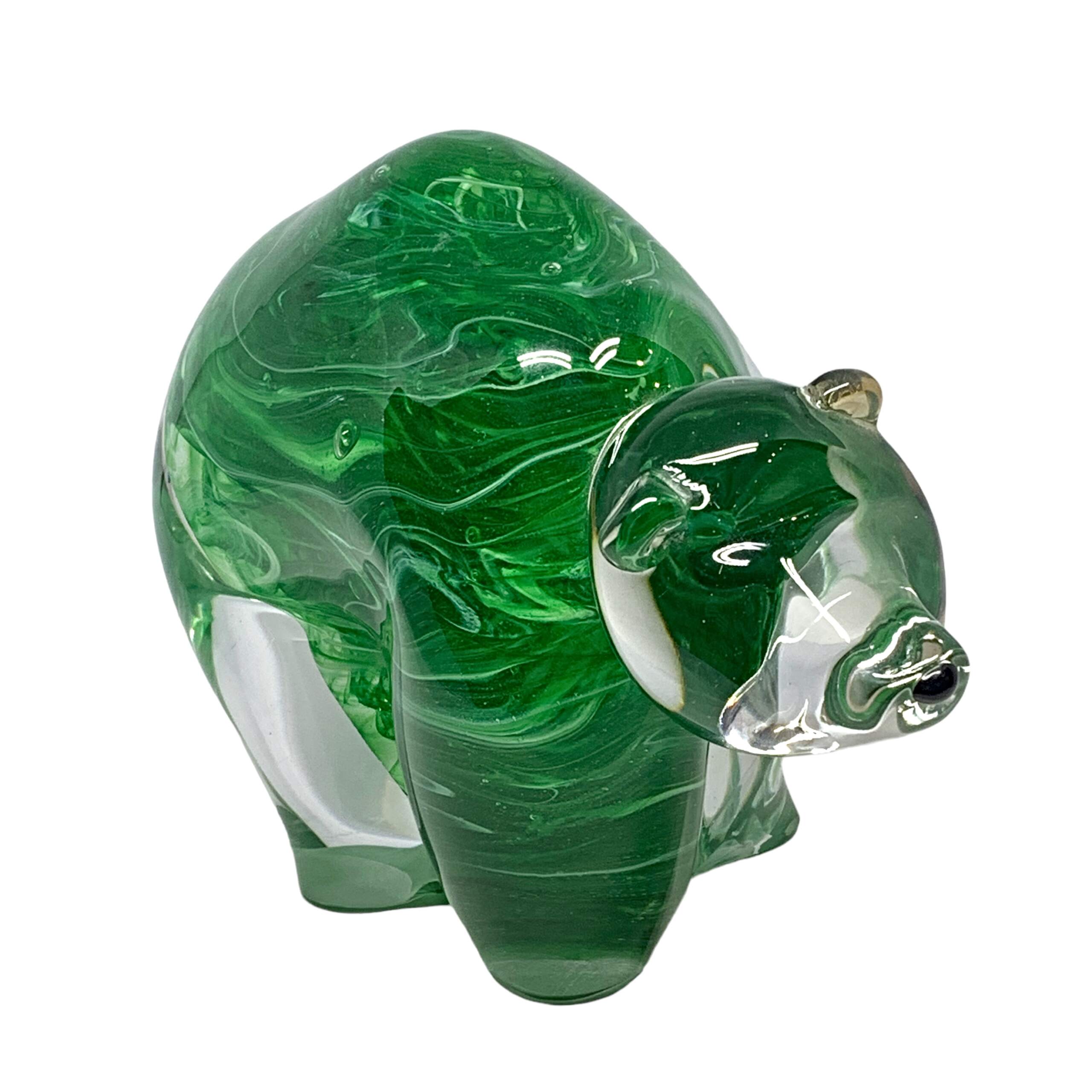 Galaxy Bear 5, blown glass bear by Hayden MacRae at Effusion Art Gallery in Invermere, BC