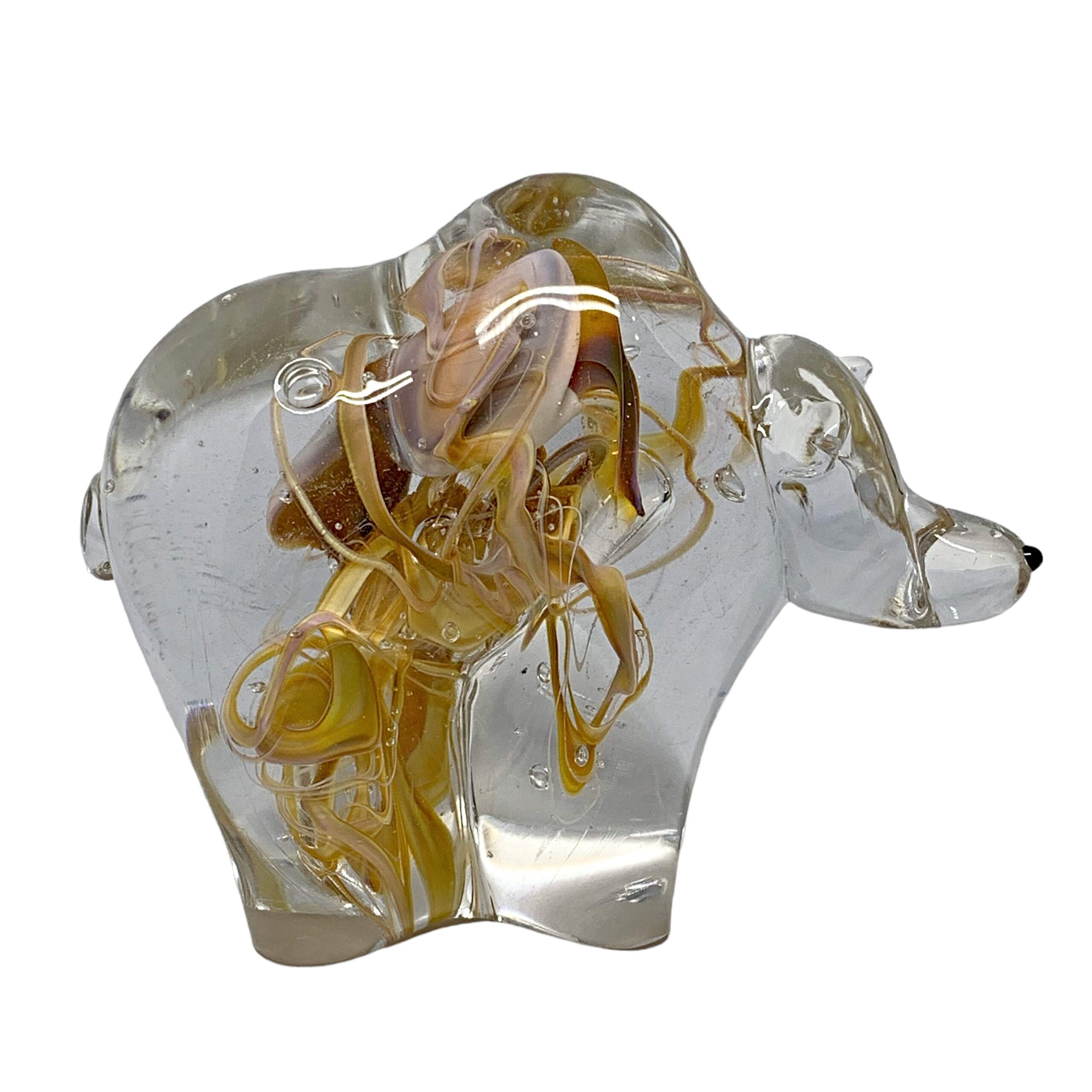 Galaxy Bear 6, blown glass bear by Hayden MacRae at Effusion Art Gallery in Invermere, BC