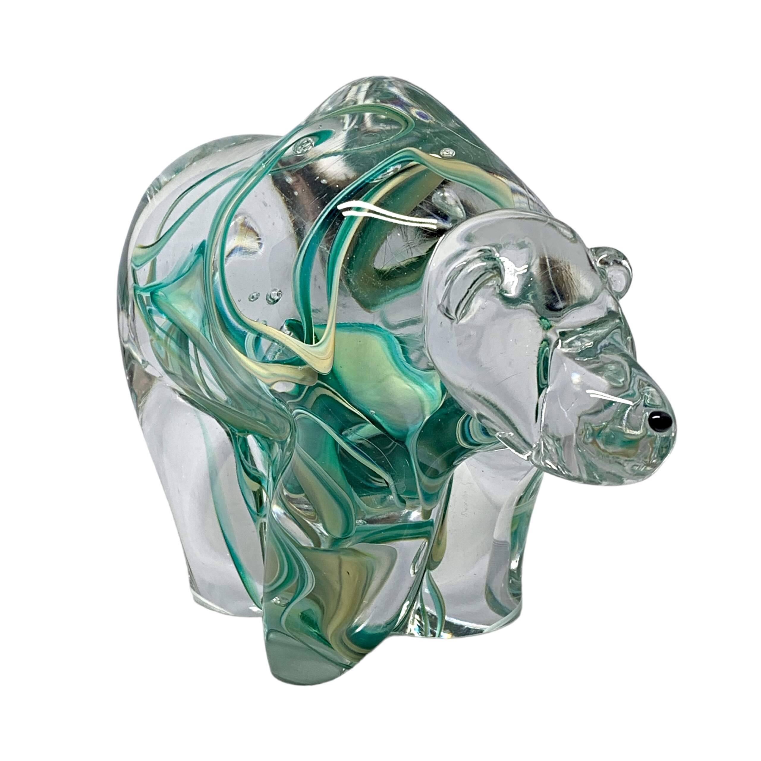 Galaxy Bear 8, blown glass bear by Hayden MacRae at Effusion Art Gallery in Invermere, BC