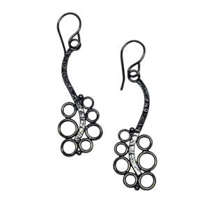Handmade silver earrings by A&R Jewellery at Effusion Art Gallery in Invermere, BC.