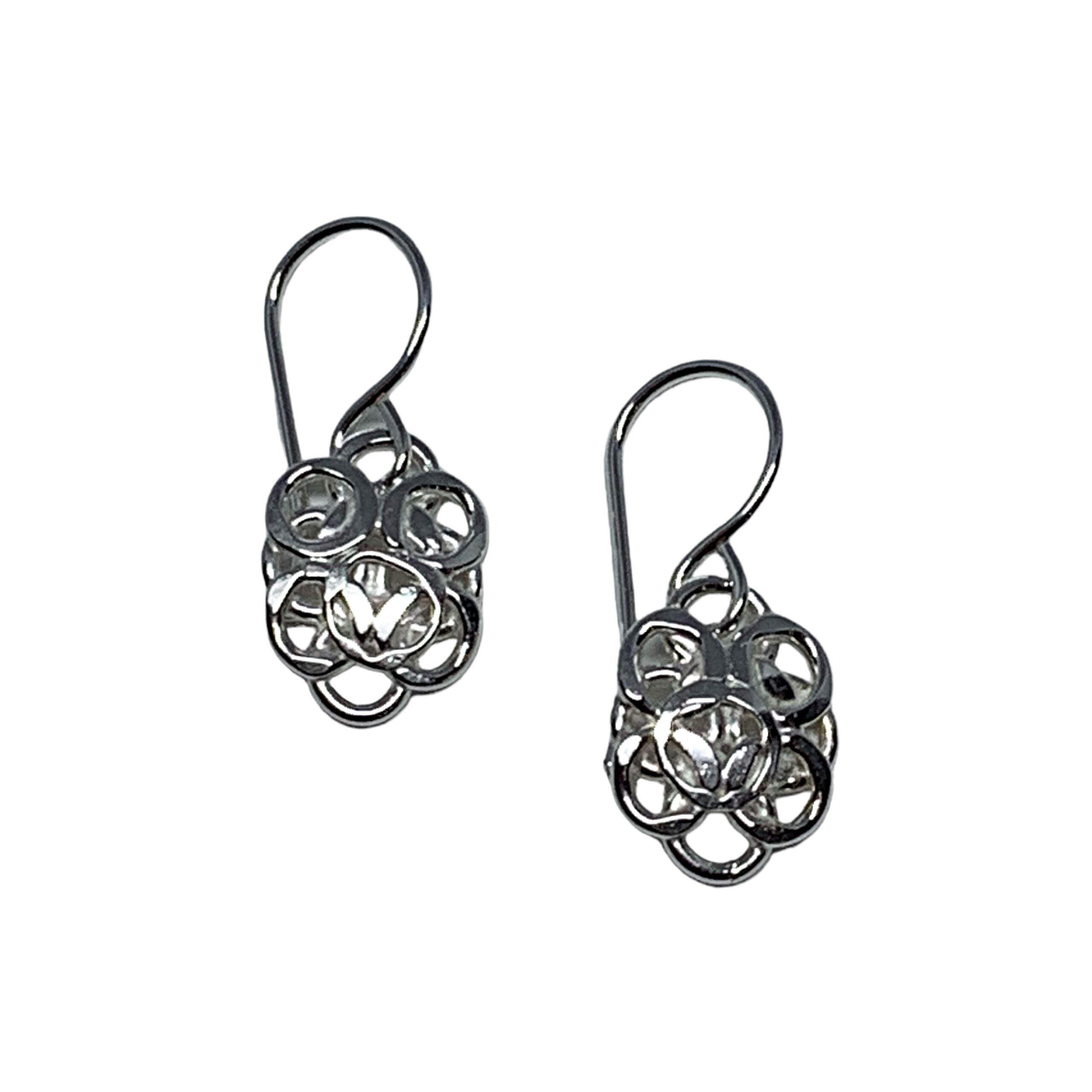 Handmade silver earrings by A&R Jewellery at Effusion Art Gallery in Invermere, BC.
