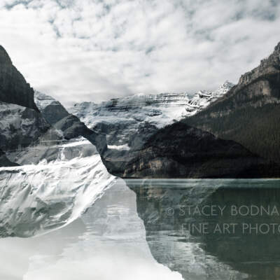Nature's Alignment Lake Louise, composite photograph by Stacey Bodnaruk at Effusion Art Gallery in Invermere, BC.
