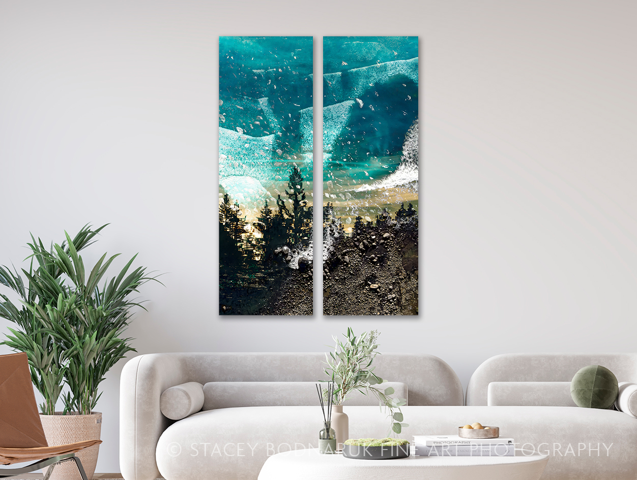 Ocean Flow Set, original composite photograph by Canadian artist Stacey Bodnaruk at Effusion Art Gallery in Invermere, BC.