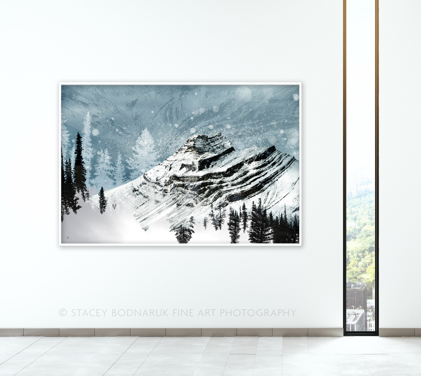 Spirit of the Mountain, composite photograph by Stacey Bodnaruk at Effusion Art Gallery in Invermere, BC.