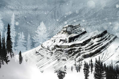 Spirit of the Mountain - Columbia Icefield, composite photograph by Stacey Bodnaruk at Effusion Art Gallery in Invermere, BC.