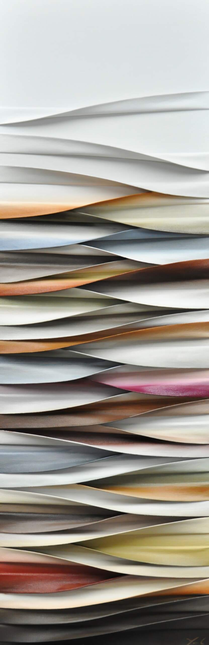 Air de famille, original 3-D mixed media abstract painting by Canadian artist Melanie Giguere at Effusion Art Gallery in Invermere, BC.