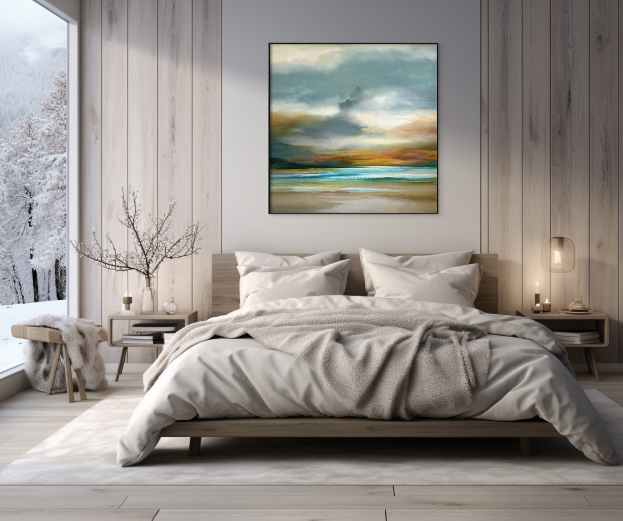 Infinite Wonder, original acrylic loose landscape painting by Canadian artist Jane Bronsch at Effusion Art Gallery in Invermere, BC