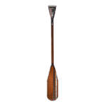 Racing Stripes 2, one-of-a-kind reclaimed metal canoe paddle wall sculpture by Canadian artist Wendy Stone at Effusion Art Gallery in Invermere, BC.