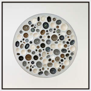 Aja, original 3-D abstract painting by Canadian artist Richelle Osborne at Effusion Art Gallery in Invermere, BC