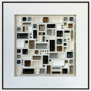 Bodi, original 3-D abstract painting by Canadian artist Richelle Osborne at Effusion Art Gallery in Invermere, BC