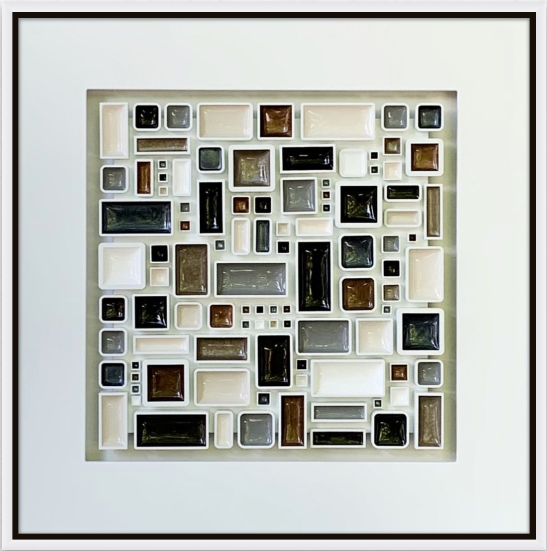 Bodi, original 3-D abstract painting by Canadian artist Richelle Osborne at Effusion Art Gallery in Invermere, BC