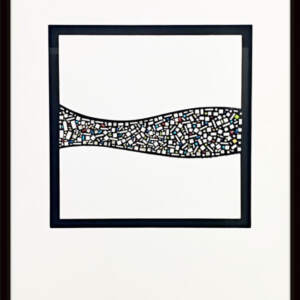 Free Fall, original 3-D abstract painting by Canadian artist Richelle Osborne at Effusion Art Gallery in Invermere, BC