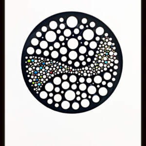 Great Wide open, original 3-D abstract painting by Canadian artist Richelle Osborne at Effusion Art Gallery in Invermere, BC