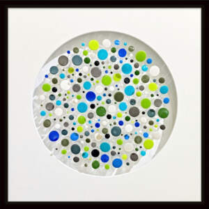 Wonder, original 3-D abstract painting by Canadian artist Richelle Osborne at Effusion Art Gallery in Invermere, BC