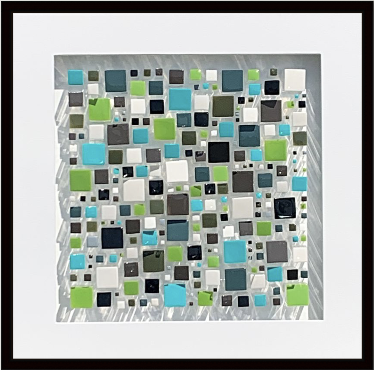 Whimsy, original 3-D mixed media abstract painting by Richelle Osborne at Effusion Art Gallery in Invermere, BC.