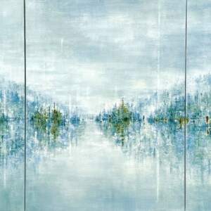 Keeping Us Close, original acrylic landscape painting by Canadian artist Gina Sarro at Effusion Art Gallery in Invermere, BC.