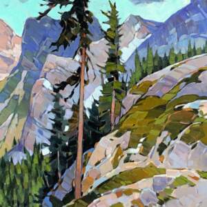 Coastal Guardians, original oil landscape painting by Canadian artist Graeme Shaw at Effusion Art Gallery in Invermere, BC.