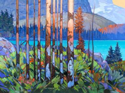 Golden Hour, original oil landscape painting by Canadian artist Graeme Shaw at Effusion Art Gallery in Invermere, BC.