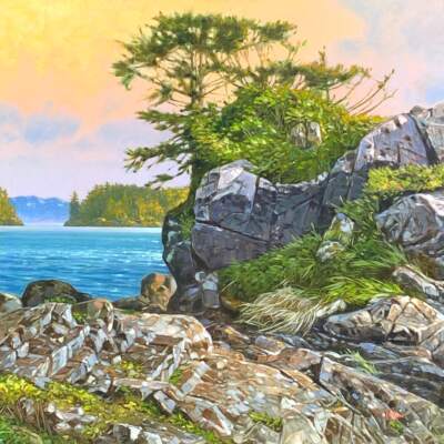 High Tide, original oil landscape painting by Canadian artist Graeme Shaw at Effusion Art Gallery in Invermere, BC.